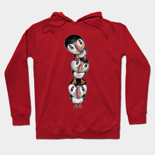 Puffin Totem Hoodie by msmart